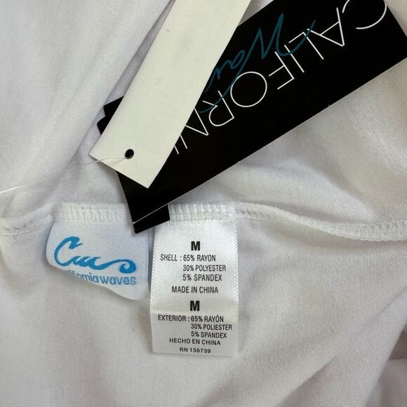 California Waves White Sleeveless Cover-Up Romper - Picture 3 of 4